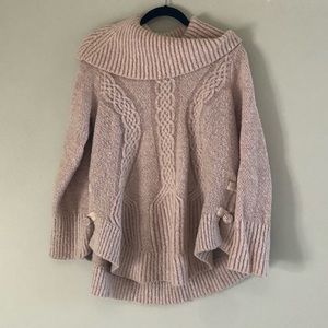 Angel of the North Cabled Boucle Pullover Size L